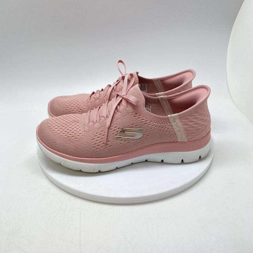Skechers Summits Womens 8 Pink Slip On Athletic Casual Shoes Sneakers 150250 - Picture 3 of 10